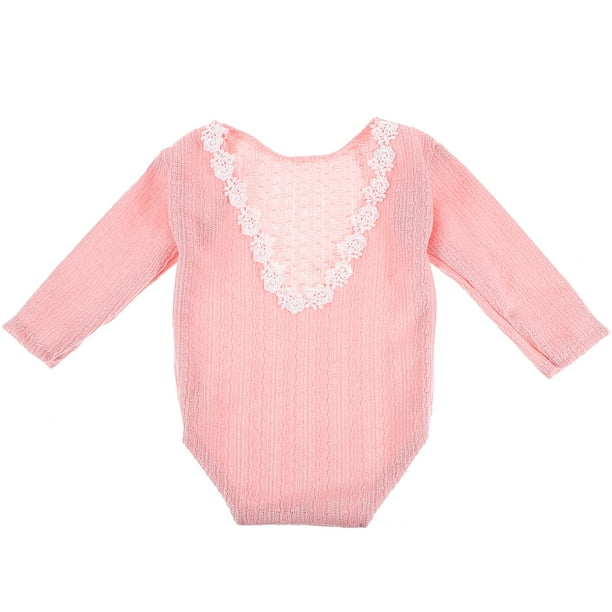 KAKOWELY Conjunto de bebé niña, mono de manga larga, mono de fotografía para recién nacidos, ropa para niña pequeña