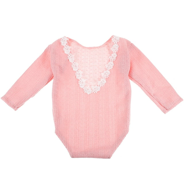 KAKOWELY Conjunto de bebé niña, mono de manga larga, mono de fotografía para recién nacidos, ropa para niña pequeña