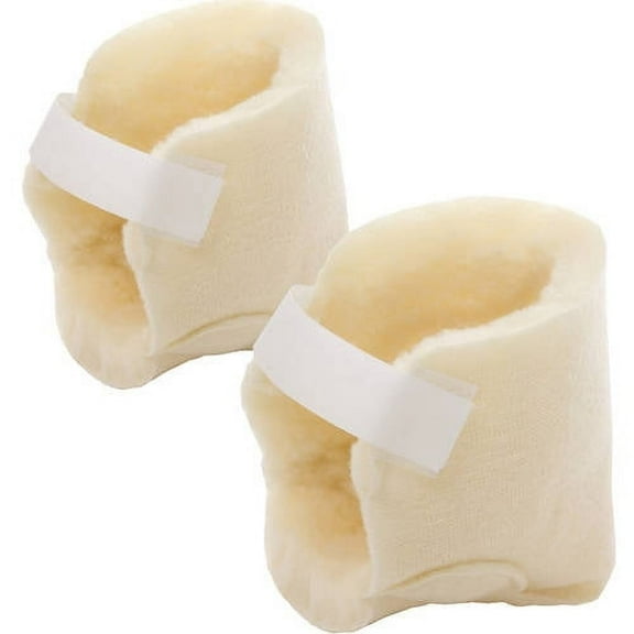 Essential Medical Supply Sheepette Synthetic Sheepskin Heel Protectors - Universal Fit, 1 Pair