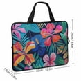 thumbnail image 2 of WERPE Flowers Leaves Blue Background Soft Laptop Bag Diving Fabric Travel Case 12inch, 2 of 5