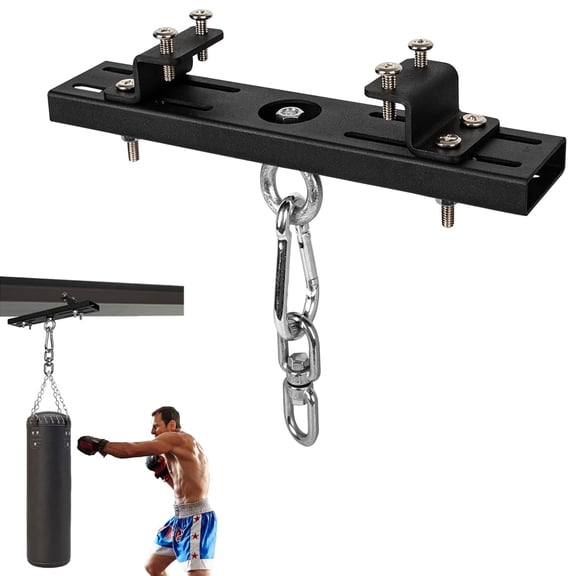 VANROUG Punching Bag Hanger,Beam Clamp Hanger Mount,Heavy Bag Mount 360° Rotation Suitable for I or H Beam Clamps