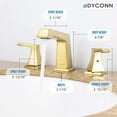 thumbnail image 3 of Dyconn Faucet WS3H39A-BR Lynn Double-Handle 3 Hole Widespread Bathroom Faucet, Brass, 3 of 7