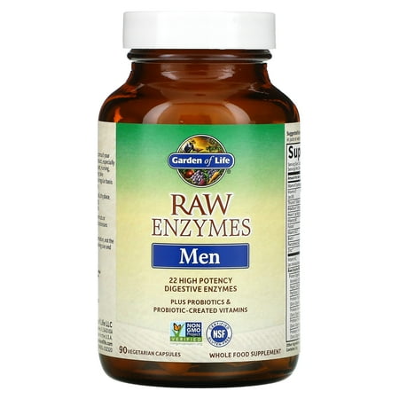 RAW Enzymes, Men, 90 Vegetarian Capsules, Garden of Life