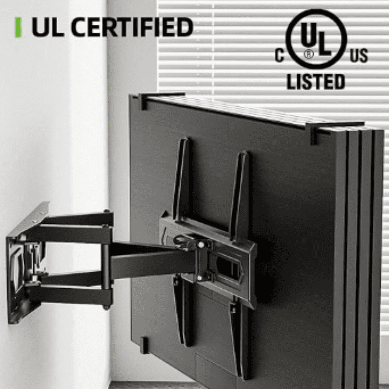 TV Wall Mount for 32-65 inch Flat Screen/LED/4K up to 110lbs, Full Motion TV Mount Bracket with Swivel & Tilt Articulating Dual Arms, Max VESA 400x400mm, Fits 12/16" Wood Studs