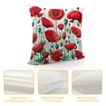 thumbnail image 4 of Leisuo  Red Poppy Throw Pillow Cover Red Flower Green Grass Pillow Case Pillowcase for Bedroom, Living Room, Cushion Sofa, 4 of 5
