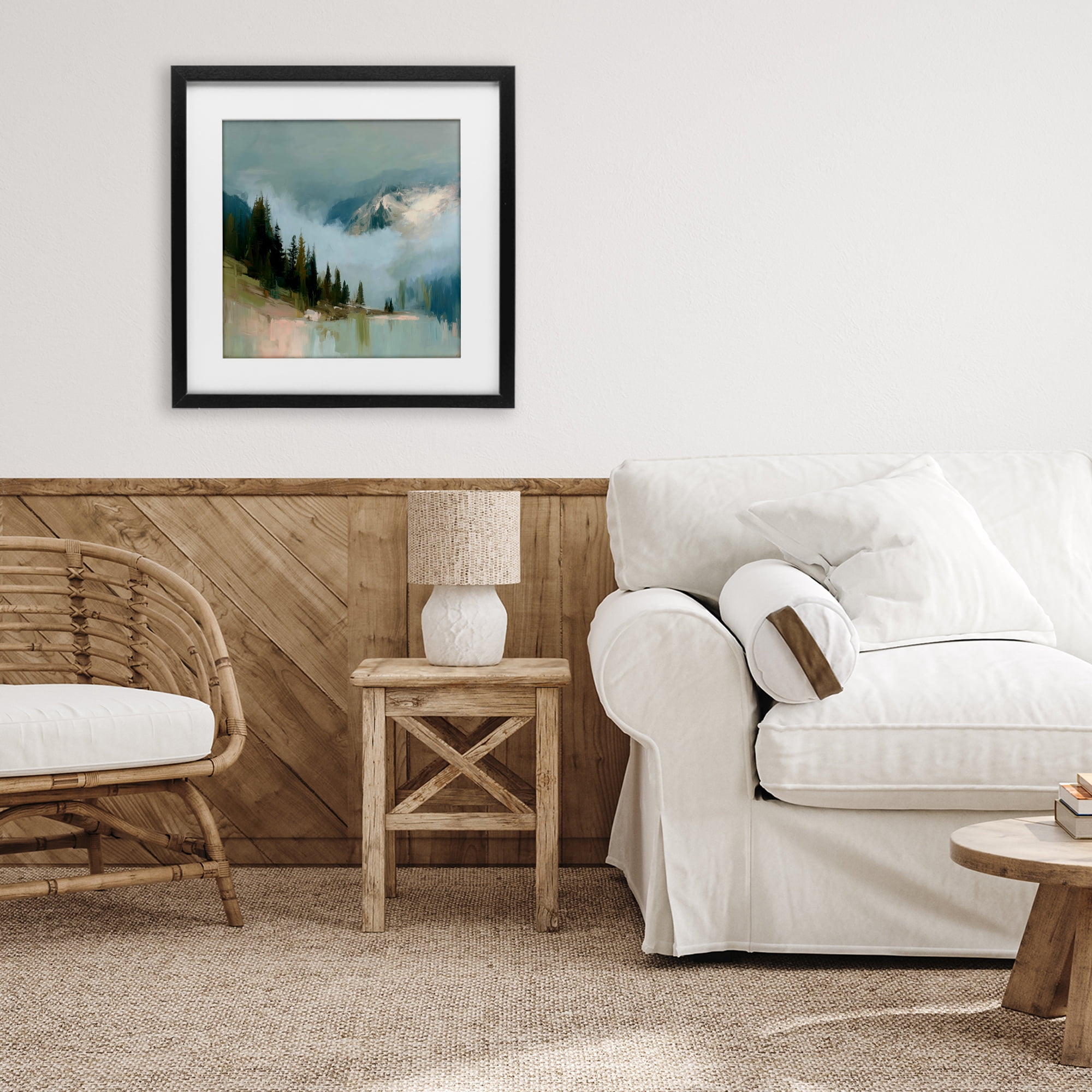 Stupell Industries Fog On The Mountains Black Framed Print Under Glass, design by Kim Curinga
