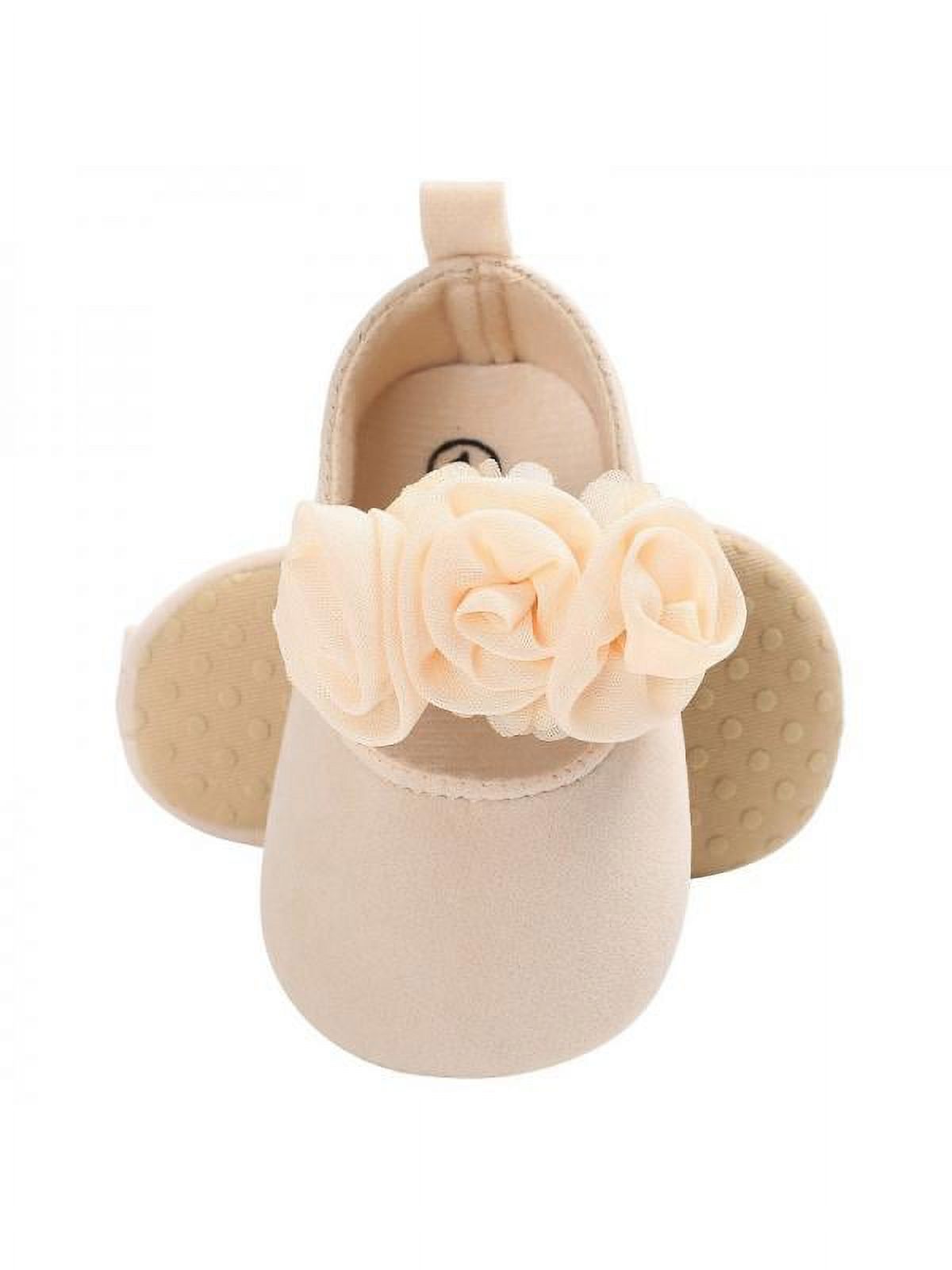 Lovely Kid Girls Princess Shoes Flowers Dance Shoes Suede Ballet Shoes Anti-slip Soft Sole Crib Hook & Loop Shoes (Toddler/Little Baby Girls) - image 2 of 7
