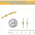 thumbnail image 2 of Paquete de 12 cierres magnéticos de langosta de color dorado y plateado para joyería. Accesorio magnético fuerte para collares y pulseras. Apto para bricolaje., 2 of 4