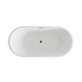 thumbnail image 6 of Elegant Kitchen & Bath BT30767GW-MBK 67 in. Bathtub, Glossy White with Matte Black Trim, 6 of 8