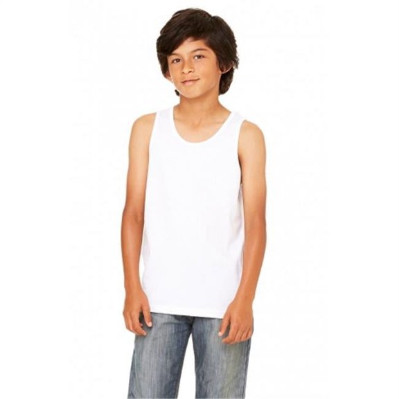 Bella-Canvas C3480Y Youth Jersey Tank - White, Large