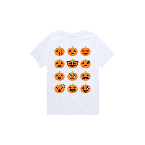 Instant Message - Pumpkin Emoticons - Toddler Short Sleeve Tee