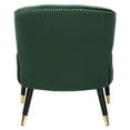 thumbnail image 7 of SAFAVIEH Stazia Mid-Century Retro Wingback Accent Chair, Forest Green, 7 of 7
