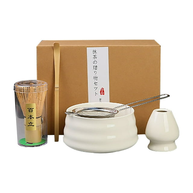 Gkeoshab Cooking Utensils Cooking utensils Premium Matcha Tea Set With Whisk Ceramic Bowl & Holder – Matcha Making Kit For Traditional Japanese Tea – Ideal Matcha Set For Beginners And Home & Garden