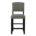 thumbnail image 3 of Riverbay Furniture 24.17" Wood/Faux Leather Counter Stool in Dove Gray/Black, 3 of 7