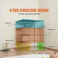 thumbnail image 3 of KFFKFF 4-Tier Cat Enclosure 41 x 41 x 55", Large Cat Cage with Hammock, 4 Entryways, Ladders, Metal Wire Cat Habitat Cat Kennel, Black, 3 of 9