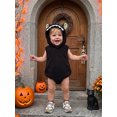 thumbnail image 6 of RUINIXCW Nebworn Baby Halloween Bat Monster Costume Infant Baby Girl Boy Halloween Outfit Fall Winter Clothes Warm Plush Sleeveless Hood Romper Playsuit, 6 of 10
