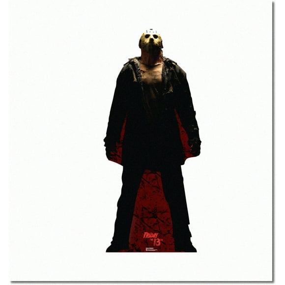 "Horreur Fanatics Réjouissez-Vous : Obtenez Votre Jason Voorhees Découpe Taille Réelle du Film du Vendredi 13 2009 Aujourd'hui!" FridayThe13th Horrmovies JasonVoorhees LifeSizeCutout Standup