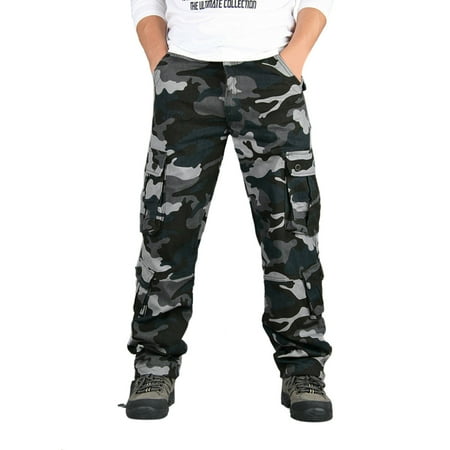 Neuxse Men s Pants Camouflage Outdoor Casual Pants Multiple Pockets Overalls Large Size Trousers Joggers For Men thumbnail