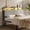 Gray, variant on Pinmoco Headboard for Full Size Bed with Storage, Linen Upholstered Headboard with LED & USB Charging, Beige, Headboard Only(Bed Frame Not Included)