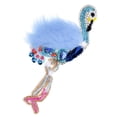 thumbnail image 1 of Insignia de Aplique Imitación de Cisne de Moda Soledad Azul Parche con cuentas de diamantes de imitación, 1 of 10