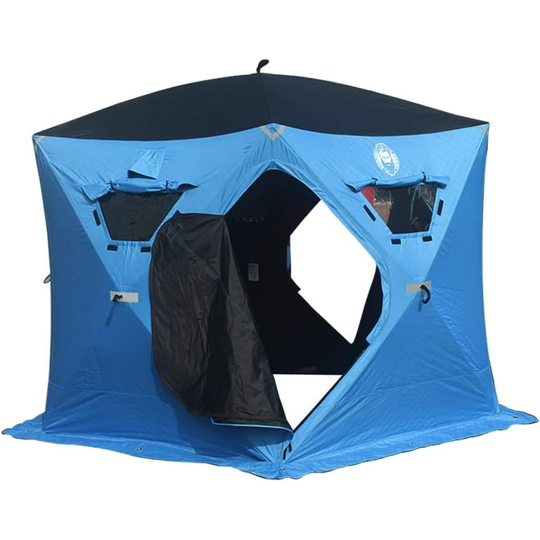Nordic Legend 4-9 Person Portable Ice Fishing Shelter with 2 Big
