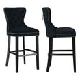 thumbnail image 4 of WestinTrends Wordford 29" Tufted Velvet Bar Stool (Set of 2), Black/ Black, 4 of 11