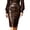 t-114Brown, variant on Women's High Waist Midi Pencil Skirt Faux Leather Bodycon Split Back Skirts For Party Daily Wear,M