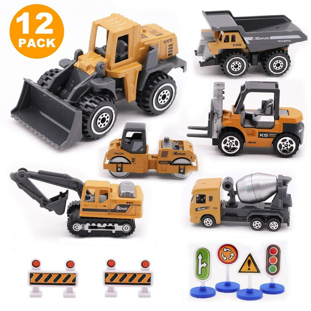 Alloy Construction Engineering Vehicle Toys set 12 PACK Stacker,Big