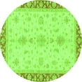 thumbnail image 1 of Ahgly Company Indoor Round Oriental Green Traditional Area Rugs, 7' Round, 1 of 4