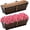 Rectangular, variant on 3 Pack Metal Window Box for Railings, Over Railing Planter Boxes with Coco Liners, Hanging Flower Box Planters for Outdoor Fence Deck Porch Balcony & Patio