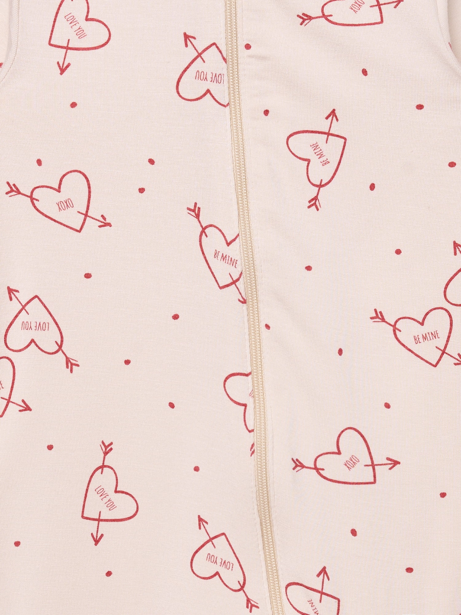 Modern Moments by Gerber Baby Neutral Viscose Valentine's Day Two-Way Zip Sleep 'N Play Footed Pajamas, Sizes Newborn - 6/9 Months
