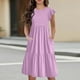 thumbnail image 2 of Teen Girls Dresses Casual Summer Midi Dress with Pockets Short Sleeve Loose Fit Flowy Sundress for Beach Party ,Sie:100, 2 of 9