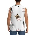 thumbnail image 4 of Honeii Bbaseball Dog Print Men's Sleeveless Muscle Shirts, Breathable & Quick-Dry Gym Shirt, Athletic Tank Top for Running, Fitness, and Outdoor Activities-Large, 4 of 7