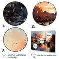 thumbnail image 3 of Designart "Serene Syros Landscape II" Oversized Coastal Wall Art - Coastal Blue Coastal Port Entryway Wall Art Print, 3 of 4