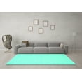 thumbnail image 3 of Ahgly Company Indoor Rectangle Solid Turquoise Blue Modern Area Rugs, 8' x 12', 3 of 4