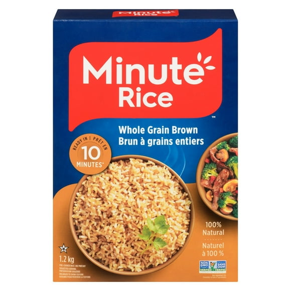 Minute Rice Quick Cook Wholegrain Brown Rice 1.2 kg, Minute Rice Wholegrain Brown 1.2kg