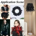 thumbnail image 5 of Fashion Feather Trimming with Cloth Band Ornament Accessories Black 130~180x1mm, 5 of 9