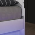thumbnail image 6 of Furniture of America Malva Solid Wood Queen Bed with LED Light in White, 6 of 6