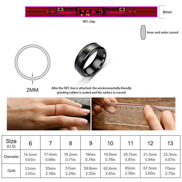 Temperature Ring Titanium Steel Mood Emotion Feeling Intelligent Temperature Sensitive Rings for Women Men