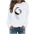 thumbnail image 2 of Summer Savings Lenago Sweatshirts for Womens Casual Tops Ladies Print Sweatshirts Hoodies Pullover Blouse Tee Sweater on, 2 of 5