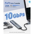 thumbnail image 3 of Adaptador USB C Hub Acer de 10 Gbps USB 3.2 Gen 2, 3 USB-A, 1 USB-C, 3 of 8