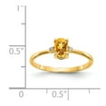 thumbnail image 2 of 14k Yellow Gold Diamond and Citrine Ring - .01 dwt - Size 6, 2 of 2
