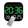 thumbnail image 2 of Reloj despertador digital con alarma y reloj de mesa, control de luz ajustable de 10 niveles. Verde, 2 of 9
