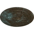 thumbnail image 3 of 37 1/2"OD x 3 3/8"P Naple Ceiling Medallion (Fits Canopies up to 3 3/8"), Hand-Painted Bronze Blue Patina, 3 of 5