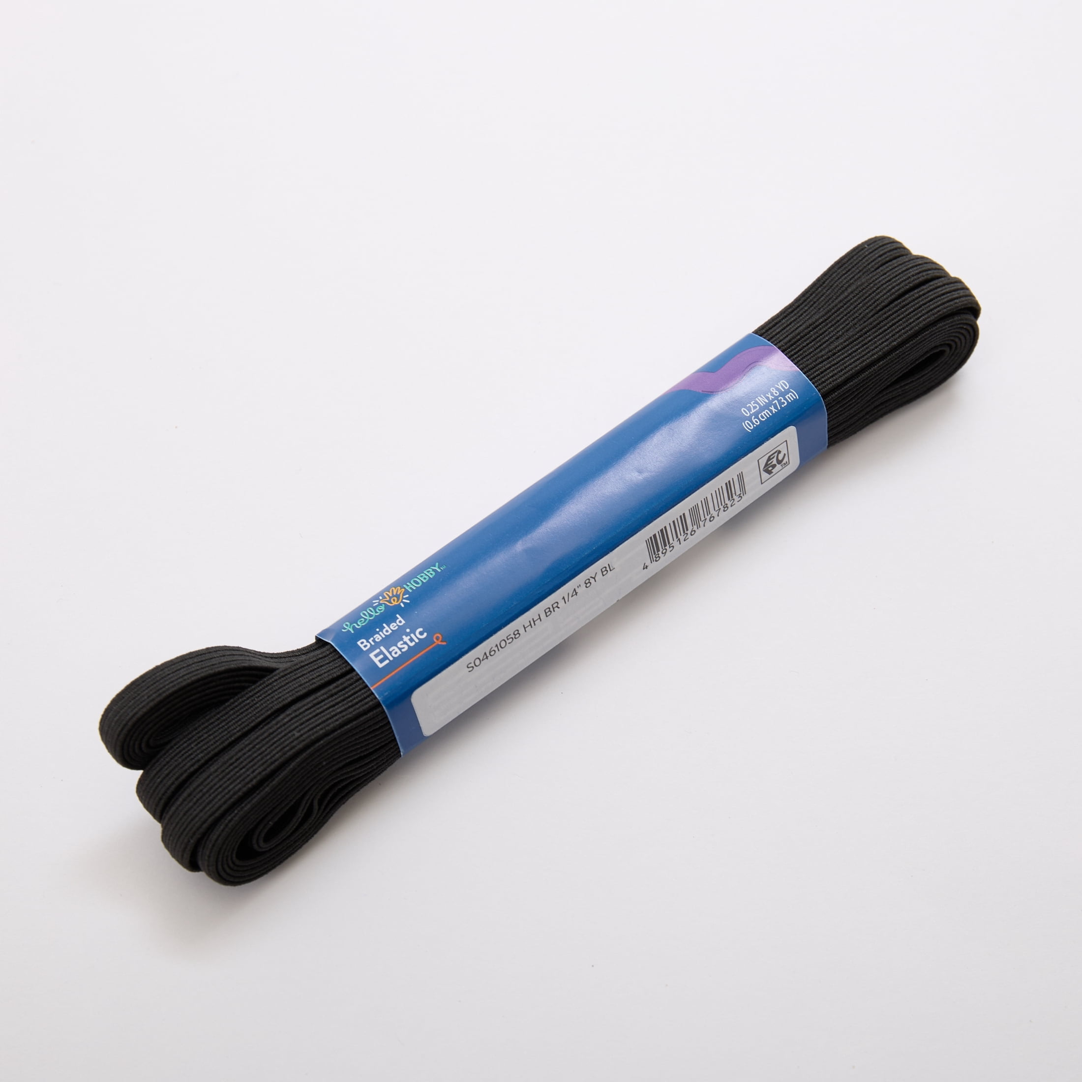 Hello Hobby 1/4 Inch Sewing & Craft Elastic Black 8 Yard