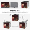thumbnail image 7 of Collapsible Oxford Fabric Storage Cubes with Handles, Large Mid Foldable Oxford Cloth Bins Set of 2/6, Closet Organizers for Shelves Clothes Home Kitchen Toy - leaves, pinecone and poinsettia., 7 of 7
