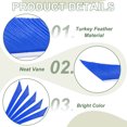thumbnail image 3 of Arrow Vanes Turkey Archery Arrows Feathers Fletching, Left Wing Fit for Hunting Target Shooting Sky Blue, 3 of 5