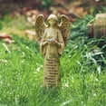 thumbnail image 3 of Resin Garden Statue Standing Angel with Bird Garden Statuary for Outdoor Garden Decor, 3 of 6