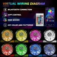 thumbnail image 5 of Nilight 4Pcs 15.5inch Led Wheel Ring Lights RGB with APP and Remote Control Neon Wheel Rim Lights Million Colors w/Turn Signal and Braking Function for Car Van SUV Truck, 5 of 7