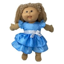 Doll Clothes Superstore Blue Ruffles Dress Fits 15 inch Dolls